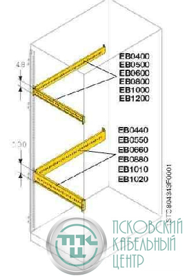 Профиль L=400 H=48 для монтажа аксессуаров (уп.2шт) ABB EB0400