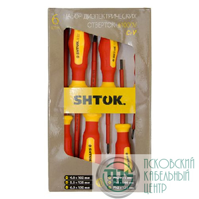 Набор отверток 1000В картон (6 предметов) (09906) SHTOK 376361