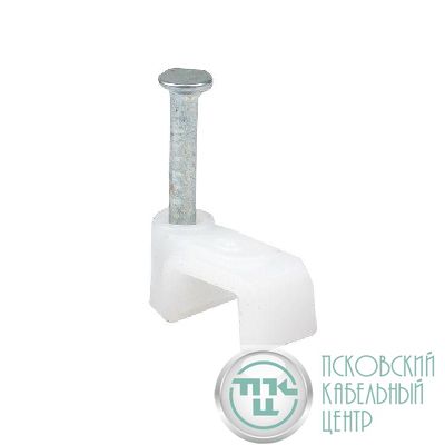 Скоба крепежная квадратная плоская 6мм (уп.50шт) EKF plcn-ss-6
