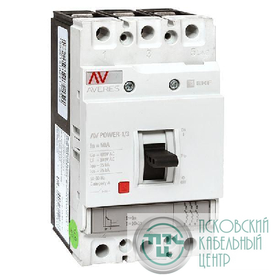 Выключатель автоматический 3п 50А 35кА AV POWER-1/3 TR AVERES EKF mccb-13-50-TR-av