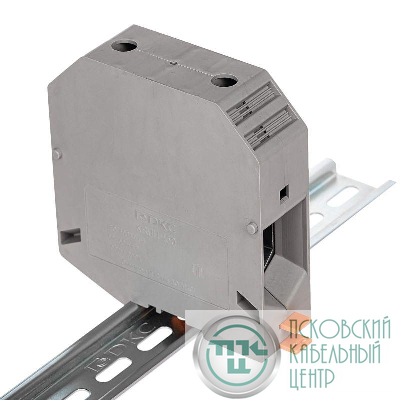 Клемма проходная винтовой зажим 2 точки подключения 150кв.мм сер. DKC KRUH-150