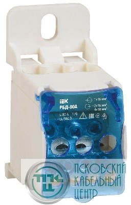 Блок распределительный на DIN-рейку РБД-80А IEK RBD-80