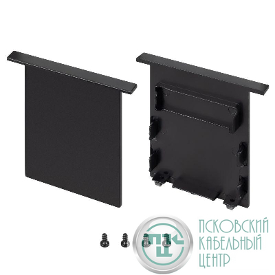 Заглушка SL-LINIA52-3L-F-LOW BLACK глухая пластик (комплект) Arlight 044706