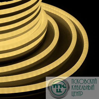 Шнур светодиодный гибкий неон Neon-Night SMD 8х16мм IP65 односторон. тепл. бел. 120 LED/м набор 10м (с компл.подключ.) Neon-Night 131-004