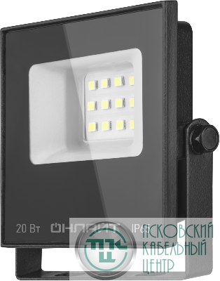 Прожектор светодиодный 90 844 OFL-03-20-6.5K-BL-IP65-LED 20Вт IP65 6500К 1600лм черн. ОНЛАЙТ 90844