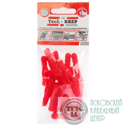 Дюбель распорный 8х40 тип Т трехсегментный (пакет) (уп.20шт) Tech-Krep/Zitar 112955