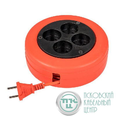 Удлинитель-рулетка 4х5м без заземл. 10А IP20 2.3кВт ПВС 2х0.75 PROxima EKF UBR-6-257-4-5