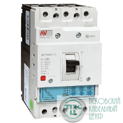 Выключатель автоматический 3п 100А 50кА AV POWER-1/3 ETU2.0 AVERES EKF mccb-13-100-2.0-av