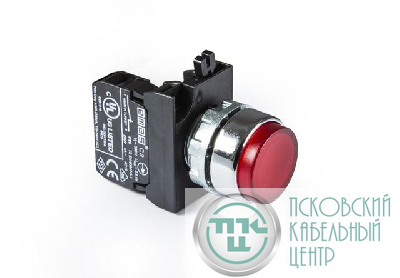 Кнопка нажимная круглая выступающая CM200HK (1НЗ) красн. EMAS CM200HK