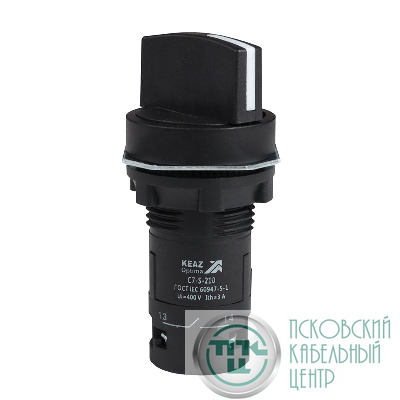 Переключатель 2 положения OptiSignal Compact D22 С7-S-210 черн. 1НО XB7ND21 КЭАЗ 362133