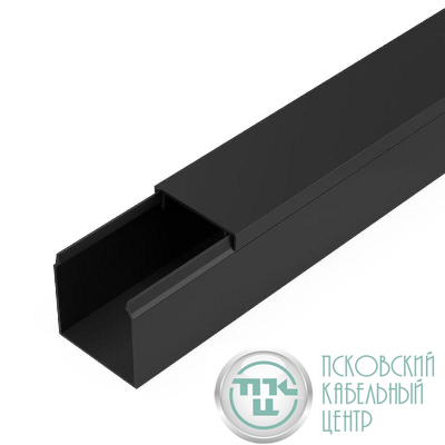 Кабель-канал 25х25 L2000 с двойн. замком черн. Промрукав PR03.0213