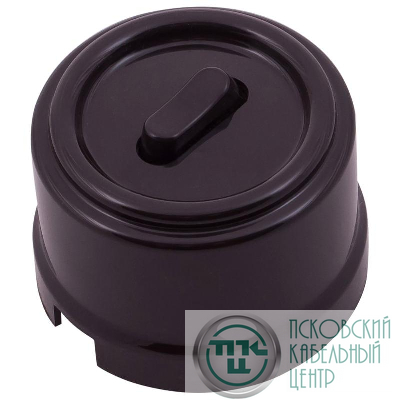 Выключатель 1-кл. ретро ABS-пластик коричн. Bironi B1-220-22