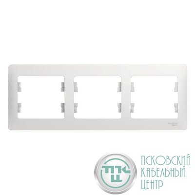 Рамка 3-м Glossa горизонт. бел. SE GSL000103