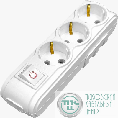 Колодка 3-м с защитой от детей MOTTO с/з и выкл. ARVIA 35 01 1003 500