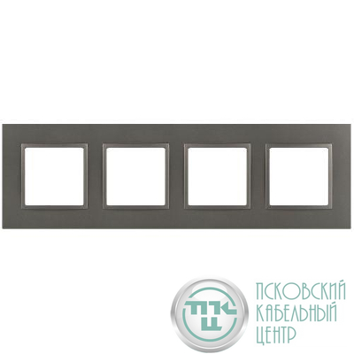 Рамка 4-м Elegance 14-5014-16 Classic для розеток и выключателей титан Эра Б0065829