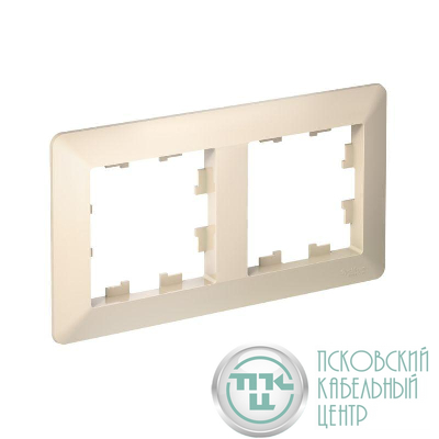 Рамка 2-м AtlasDesign Air беж./дым. бел. SE ATN220202
