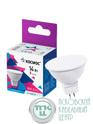 Лампа светодиодная JCDR 14Вт GU5.3 6500К 174-265В КОСМОС LkecLED14wJCDRC65