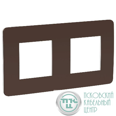 Рамка 2-м UNICA STUDIO шоколад/бел. SchE NU280416