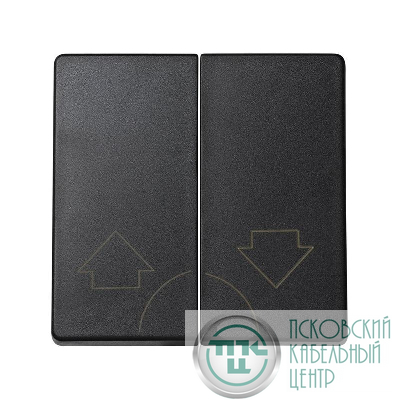 Клавиша двойная для мех. 73396-39 Simon73 Loft графит 73028-62