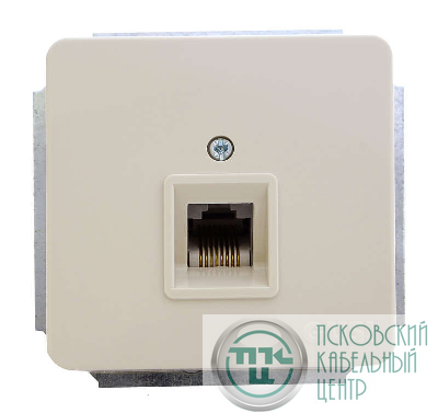 Розетка компьютерная 1-м Extra RJ45 механизм беж. GUSI С1К1-003