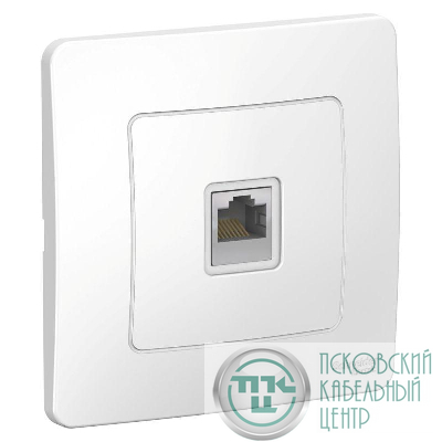 Розетка компьютерная 1-м СП Blanca RJ45 кат.5E бел. SE BLNIS045001