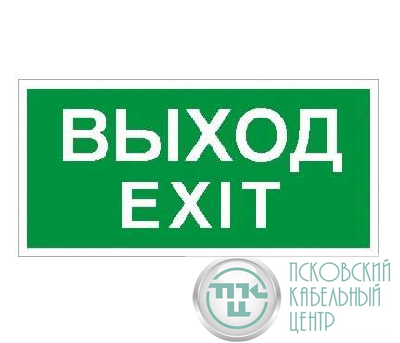 Пиктограмма "Выход/Exit" ПЭУ 011 335х165 PC-L СТ 2502000950