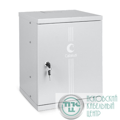 Шкаф телекоммуникационный настенный WSC-8Um 10дюйм 8U 326х300х405мм дверь метал. Cabeus 7790c