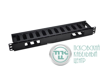 Органайзер кабельный 19дюйм 1U с крышкой TOKOV ELECTRIC TKE-CM-1U-PC