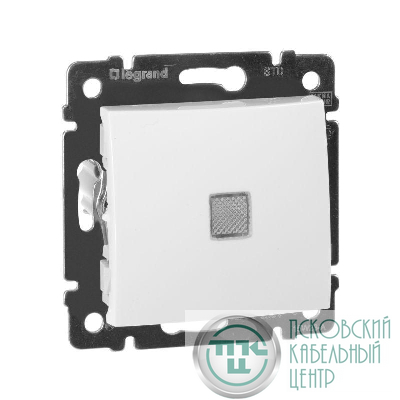 Выключатель 1-кл. СП Valena 10А IP31 250В с зел. индикацией механизм бел. IEK 774410