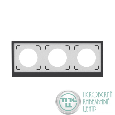 Рамка 3-м KANT IP44 черн. уголь DKC 7012946