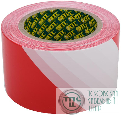 Лента сигнальная 70ммх200м красн.-бел. FIT 11854