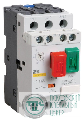 Пускатель ПРК32-0.63 In0.63А Ir0.4-0.63 Ue 660В IEK DMS11-C63