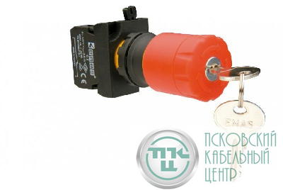 Кнопка аварийная с ключем (1НЗ) (CP) EMAS CP200EA30