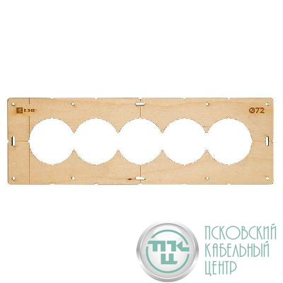 Шаблон для подрозетников c 5 отв. d72мм Expert EKF sh-d72-5
