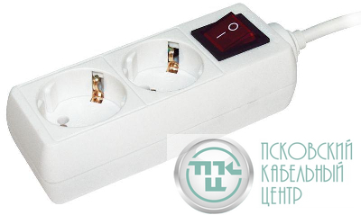 Удлинитель 2х5м с заземл. 16А IP20 У02К 2P+PE 250В 3х1 с выкл. IEK WYP10-16-02-05-ZK-N