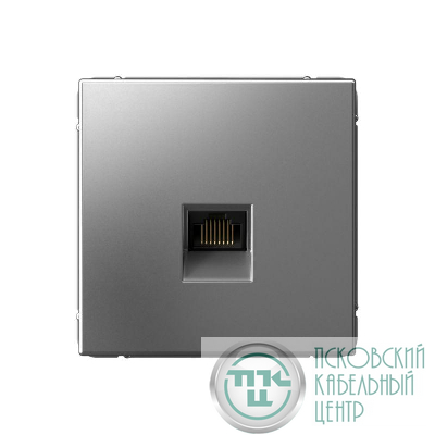 Розетка компьютерная ArtGallery RJ45 кат.6A механизм сталь SE GAL000986