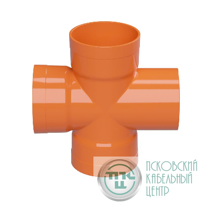 Ответвитель Х-образный для гофрированных двустен. труб 90град. d110 DKC 022110