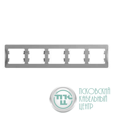 Рамка 5-м Glossa горизонт. алюм. SE GSL000305