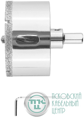 Коронка кольцевая по керамограниту камню и кафелю алмазная с центровочным сверлом 68х70мм FIT 16225
