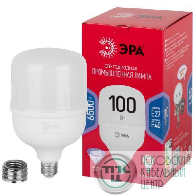 Лампа светодиодная высокомощная RED LINE LED POWER T140-100W-6500-E27/E40 R 100Вт Т140 колокол 6500К холод. бел. E27/E40 (переходник в компл.) 9800лм Эра Б0063872