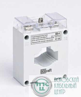Трансформатор тока ТШП-0.66 150/5А кл. точн. 0.5S 5В.А d30мм DEKraft 50103DEK