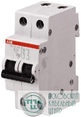 Выключатель автоматический модульный 2п (1P+N) C 10А 6кА SH201 C 10 NA ABB 2CDS211103R0104