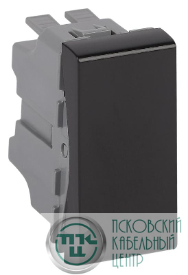 Выключатель модульный 1-кл. 1мод. 10А IP20 45х22мм черн. Ruvinil АДЛ 13-912-Ч