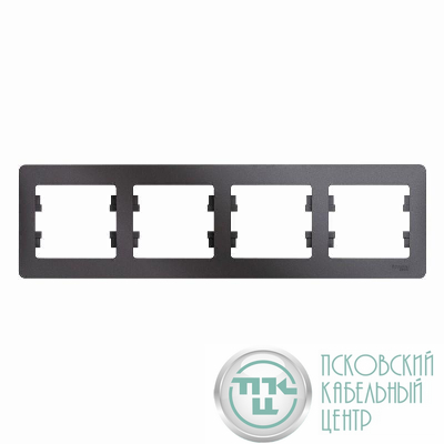 Рамка 4-м Glossa горизонт. графит SE GSL001304