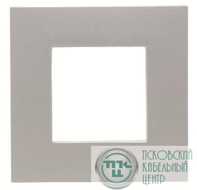 Рамка 1-постовая 2-мод. базовая Zenit серебр. ABB 2CLA227110N1301