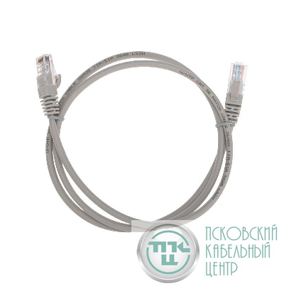 Патч-корд U/UTP CAT 5e RJ45-RJ45 26AWG LSZH сер. 1м Rexant 02-0100-1