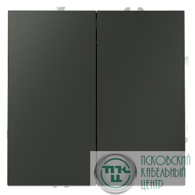 Выключатель 2-кл. СП S70 10А с самовозвратом механизм титан Voltum VLS020606