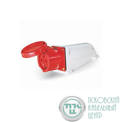 Розетка стационарная ОП PPC 134 63А 4п 3Р+РЕ 380В IP67 Pro JazzWay 5072770