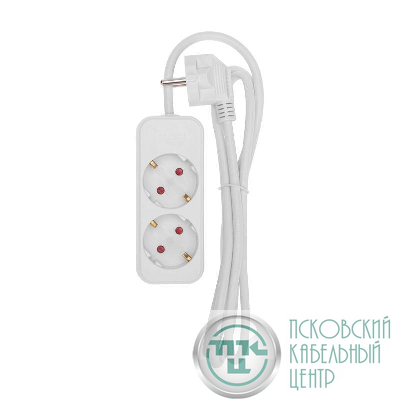 Удлинитель 2х1.5м с заземл. STANDARD 3х1кв.мм бел. Rexant 13-4003
