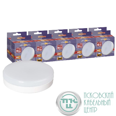 Лампа светодиодная PLED-GX53 15Вт 3000К тепл. бел. GX53 1220лм 230В 50Гц (уп.10шт) JazzWay 2855442